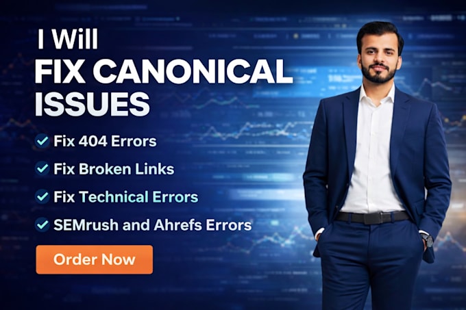 fix 404, 301, broken links, gsc errors ,indexing and canonical issues