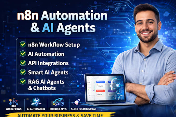 develop n8n automation, n8n workflow, ai automation, or n8n bot and rag ai agent