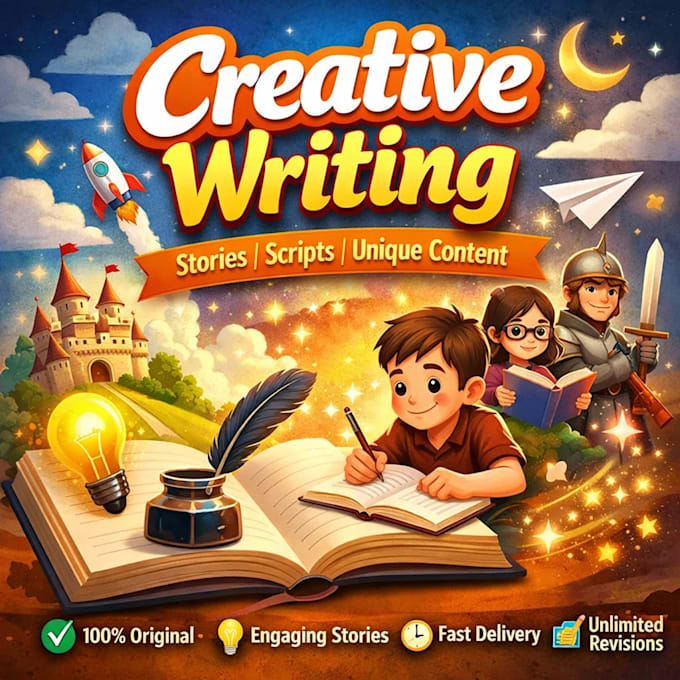 write engaging creative stories, scripts