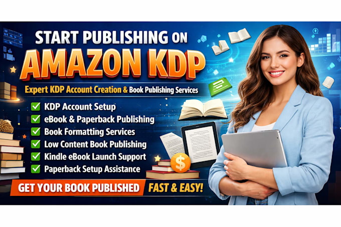 Création de compte amazon kdp, configuration kdp, publication kindle et ...