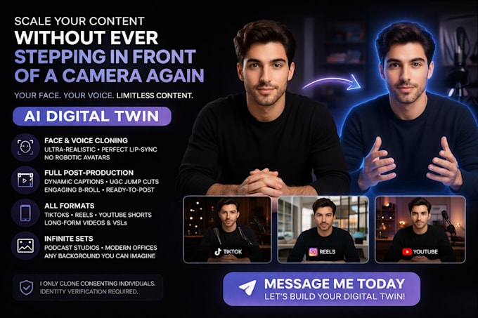create your hyper realistic ai clone and voice digital twin