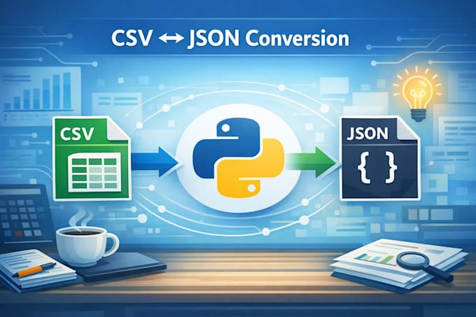 convert CSV and json files using python