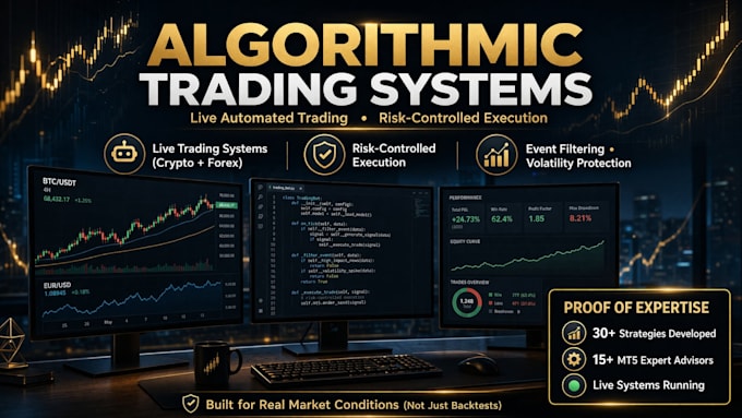 build a risk controlled algorithmic trading bot for crypto and forex