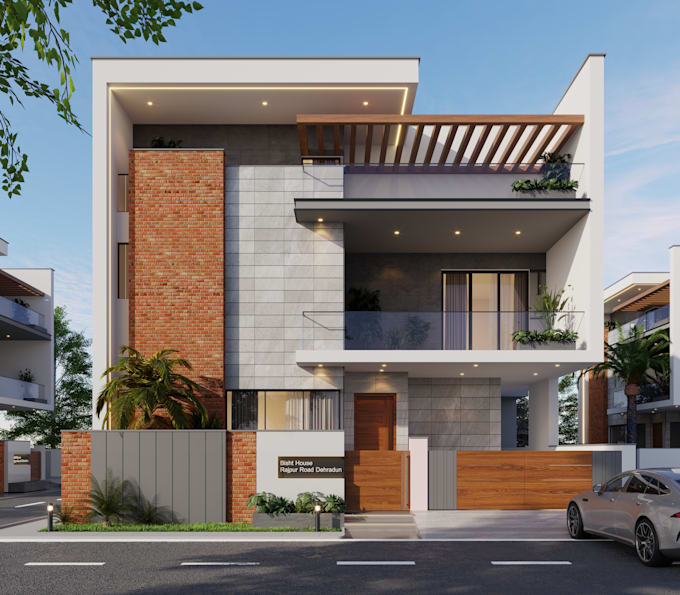 create photorealistic 3d architectural exterior renderings