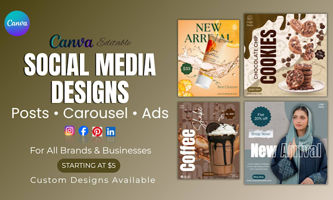design engaging social media posts, ads and carousel posts
