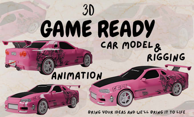 Design game ready 3d car model, rig racing car asset for unity and ...