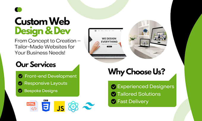 build a custom responsive react website with typescript