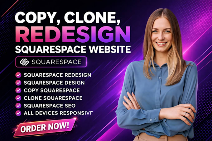 design, redesign, clone and migrate a high converting squarespace website