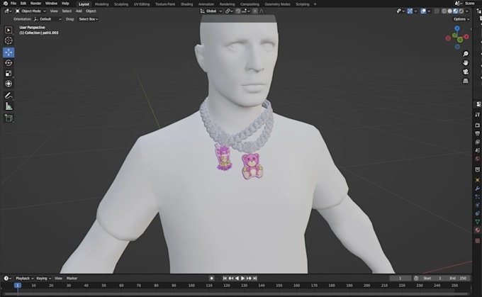 create custom 3d iced out chain or pendant for gta fivem