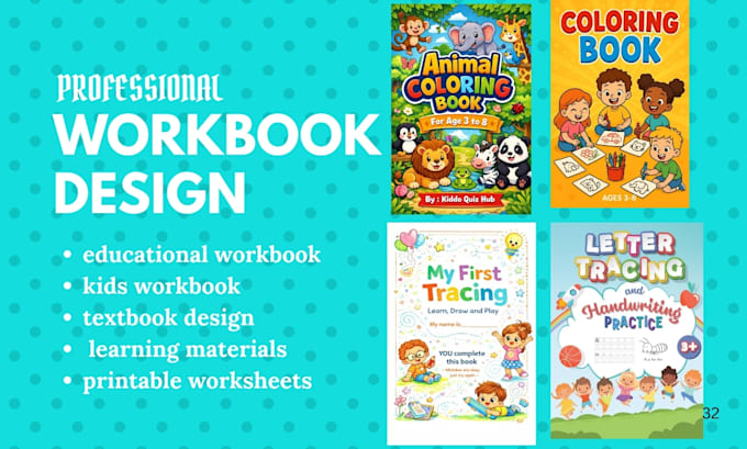 design educational workbook,textbook,learning materials,create kids workbook