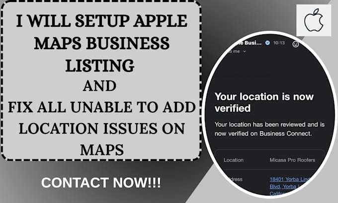 setup verified apple maps listing and fix unable to add location issues