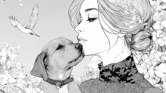 create custom line art illustrations from your ideas