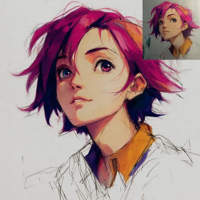 draw your character into a anime style