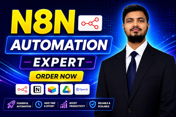 develop custom n8n automation, n8n workflow, ai automation, n8n ai agent expert