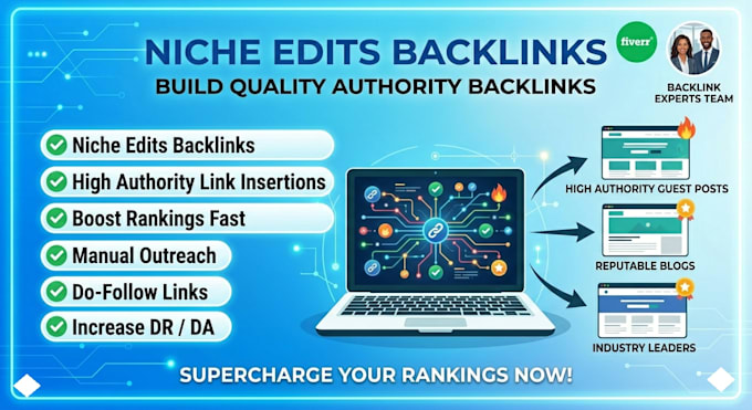 do niche edits and insert backlinks on high authority websites