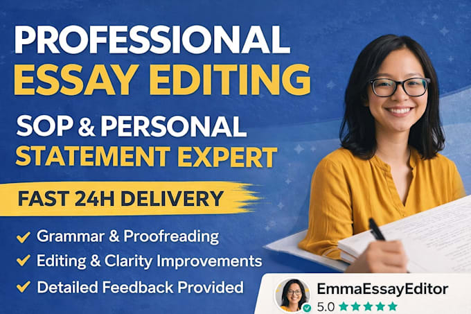 do essay, proposal,personal statement, sop,application writing and proofread ai