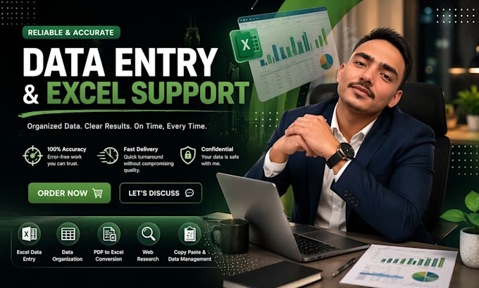 accurate data entry and excel support