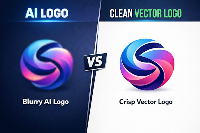 redraw blurry ai logo into high quality vector
