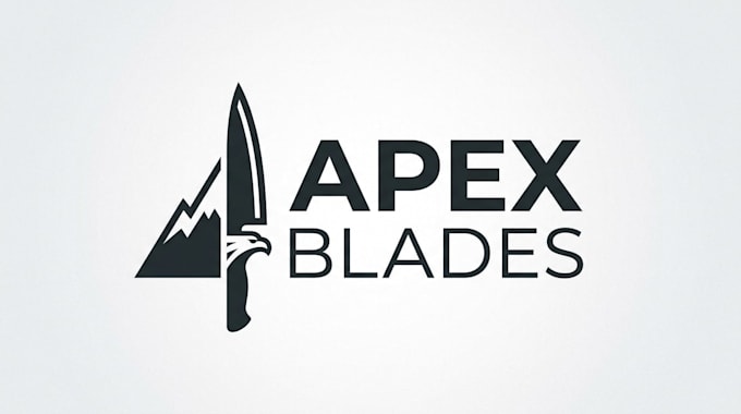 design a bold and premium knife brand logo