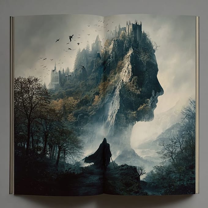 create stunning fantasy book cover character art