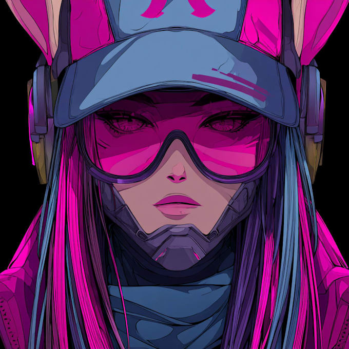 make profesonal cyberpunk logo for you