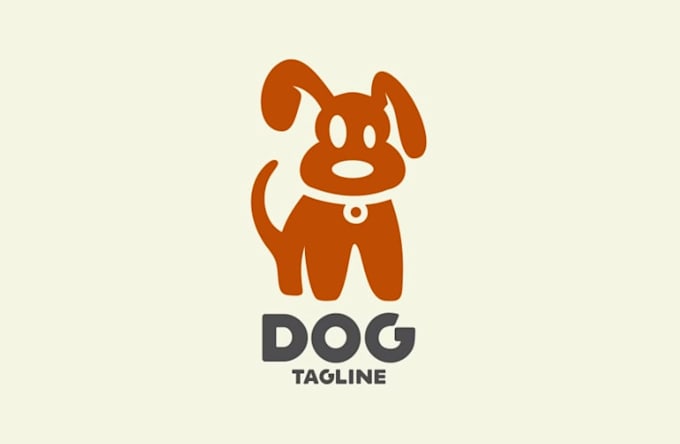 beautiful modern dog pet and animal logo