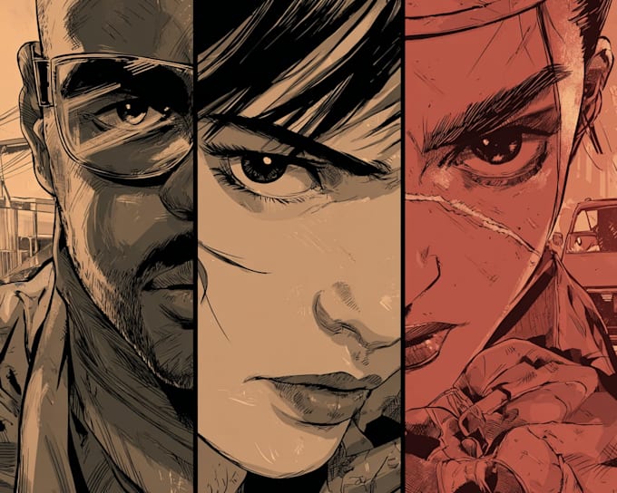 illustrate custom comic characters and superheroes