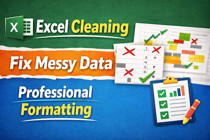 clean, format and organize excel data