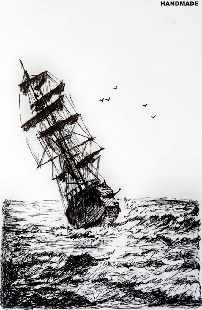 create unique handmade pen sketch art