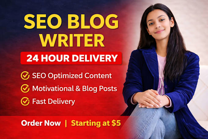 write SEO optimized blog posts, articles and website content
