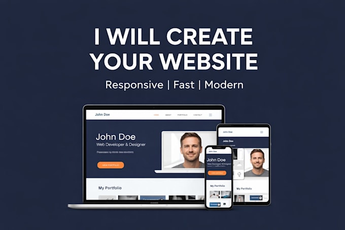 create a responsive portfolio website using HTML and CSS