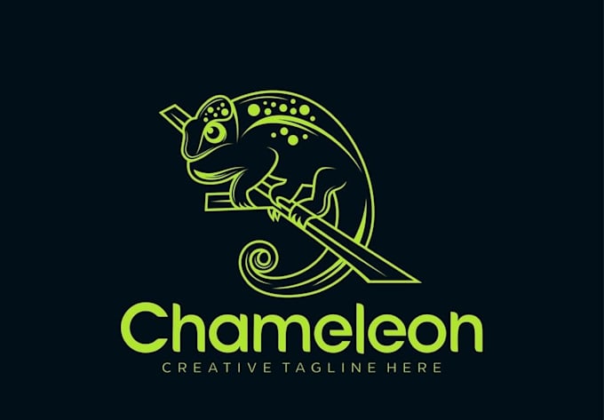 design a creative chameleon logo for your brand