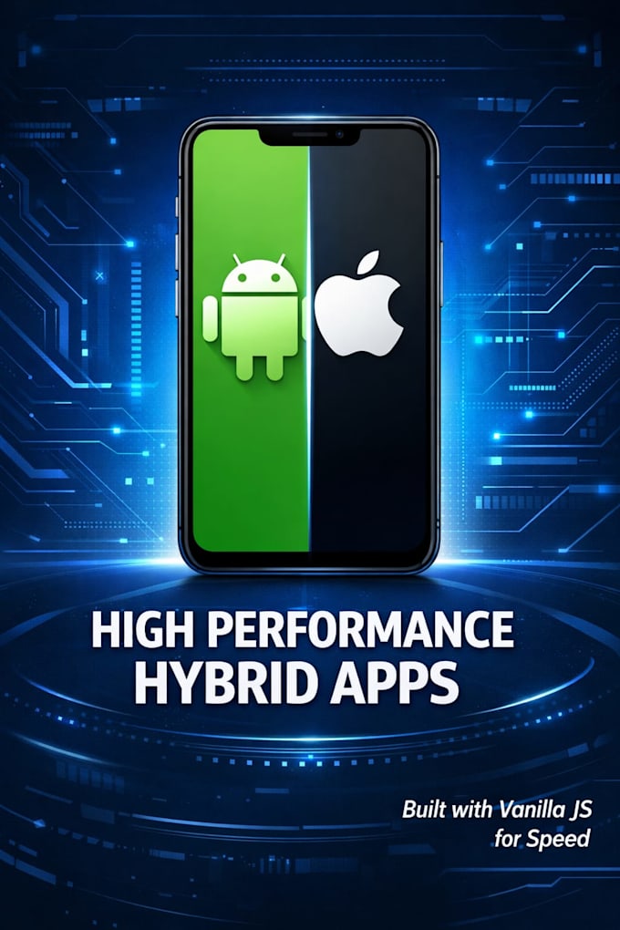 develop a professional hybrid android and ios app using web lang