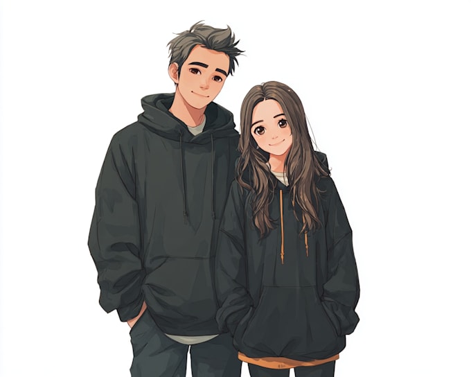 draw a anime character, couple, oc