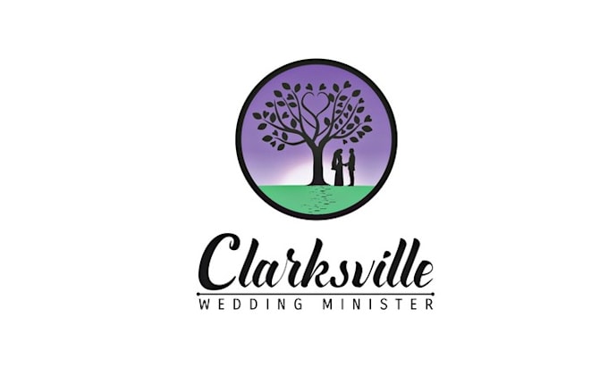 design premium elegant wedding officiant logo