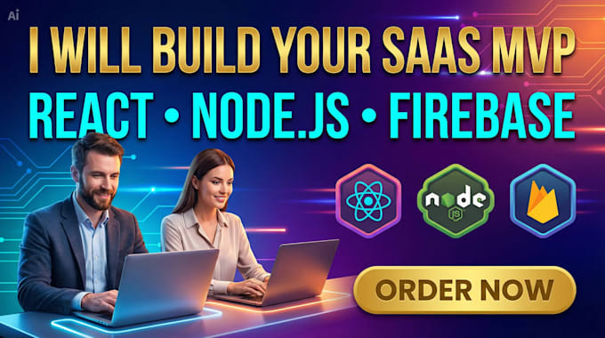 build saas mvp using react nodejs and firebase for startups