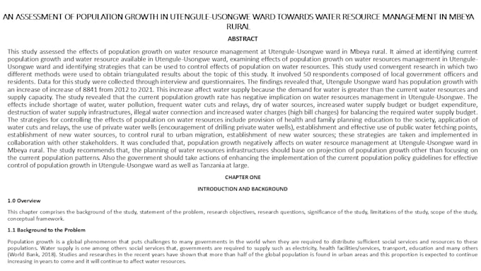 write a professional research for you