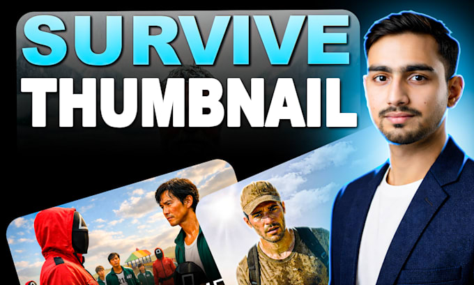 design high CTR survival challenge youtube thumbnails