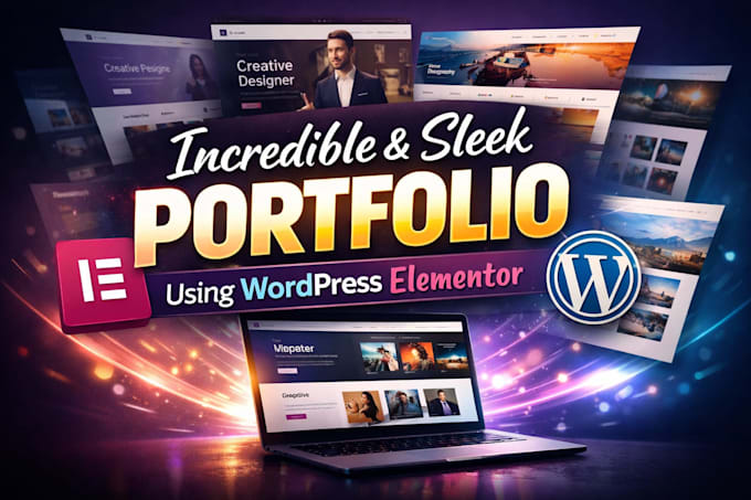 create minimal and sleek portfolio using wordpress elementor