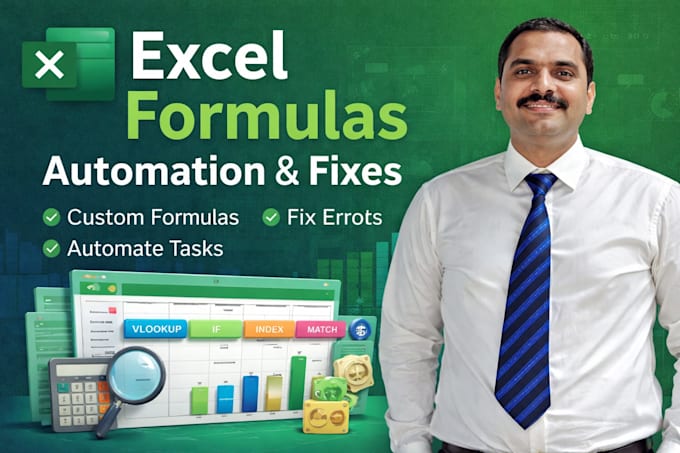 create excel formulas, fix errors, and automate tasks
