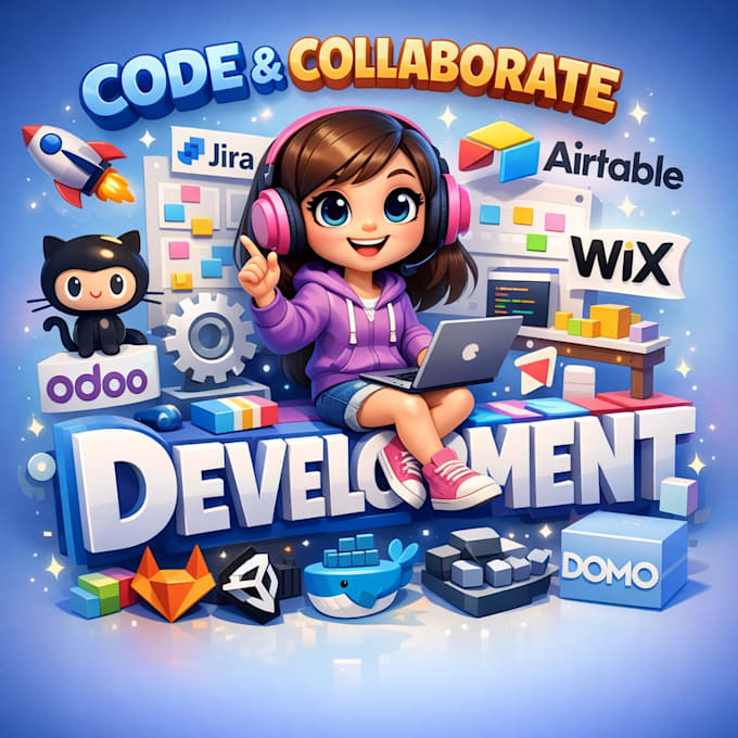 promote setup github development jira airtable wix odo gitlab unity docker domo