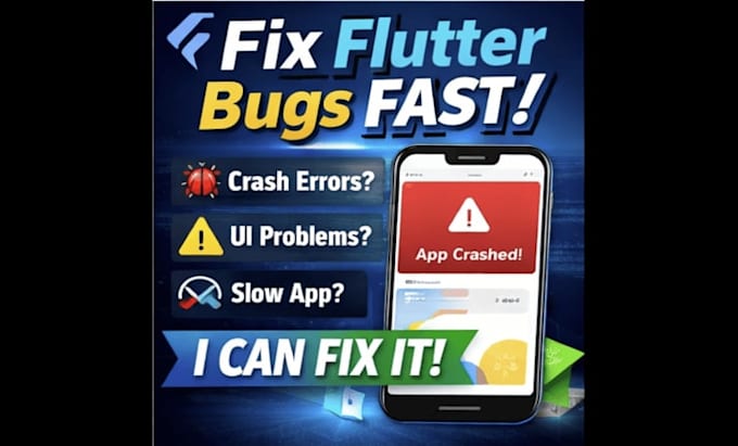 debug and fix any flutter app issues