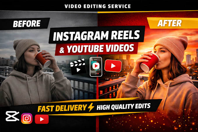 provide video editing services for instagram and youtube content