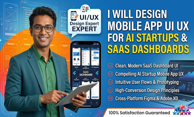 design mobile app UI UX for ai startups and saas dashboards