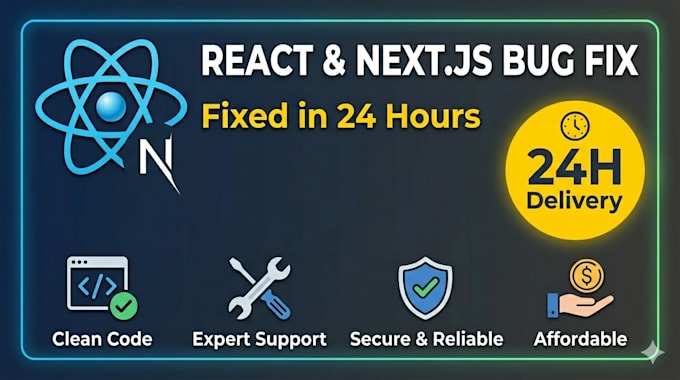 fix bugs or add features to your react or next js project