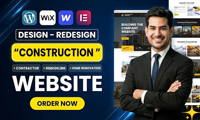 design professional construction website, remodeling or contractor website
