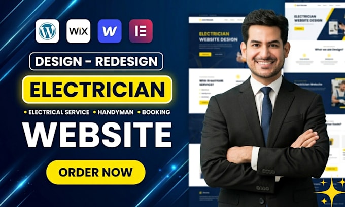 design or redesign electrician website, home repair, or handyman website
