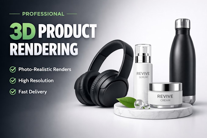 create clean 3d product renders for ecommerce