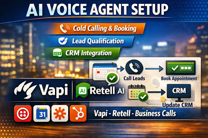setup vapi retell ai cold calling voice agent appointment booking workflow