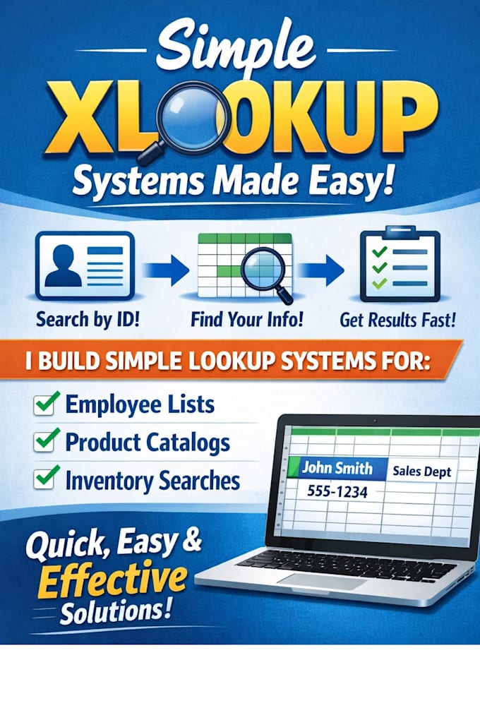 create a simple excel lookup system using xlookup
